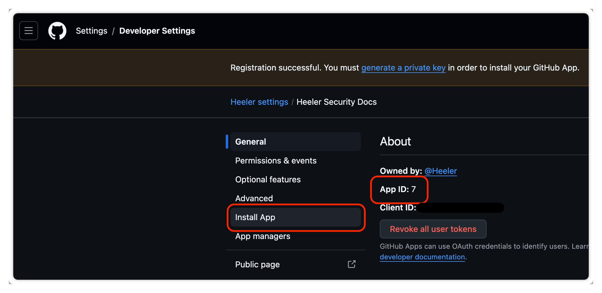 The Install App page for the GitHub App.